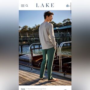 Men's Bamboo Lounge Pants in English Ivy